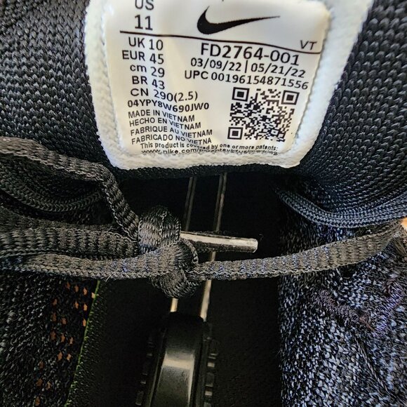 Nike Air Max Flyknit Black Athletic Shoes FD2764-001 Men Size 9 New - Picture 8 of 8